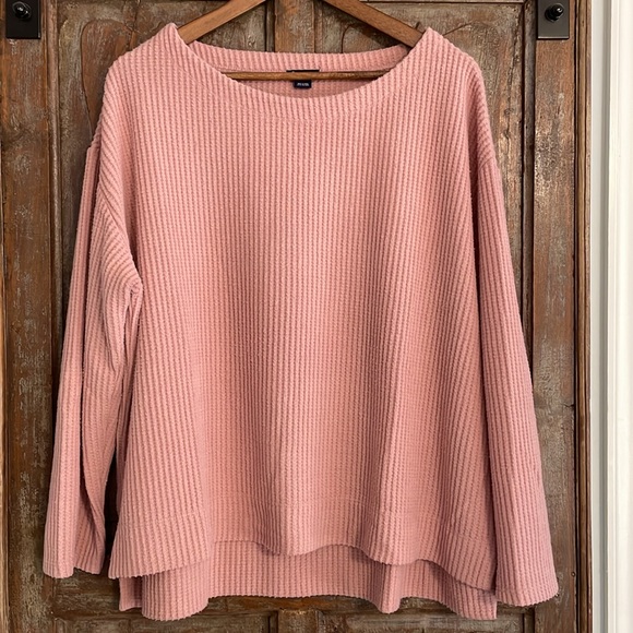 Splendid Dusty Rose Thermal Waffle Knit Top Size XXL - Picture 1 of 11
